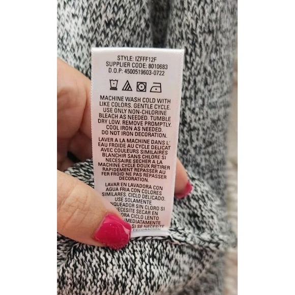 Izod Boys Quarter Zip Sweater Sz M 10 / 12 Black Ivory Preppy Schoolboy Speckled - Picture 6 of 12